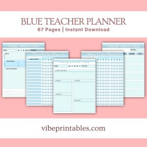 Blue Teacher Planner Or Binder