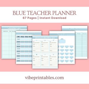 Blue Teacher Planner Or Binder