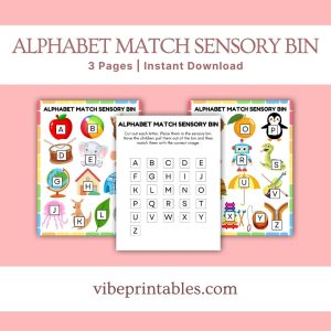 Alphabet Match Sensory Bin