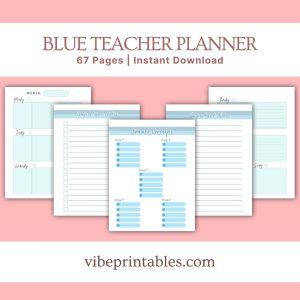 Blue Teacher Planner Or Binder