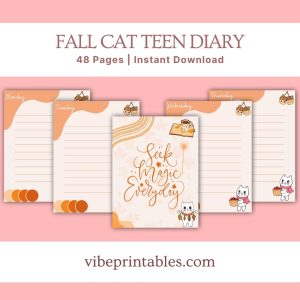 Fall Cat Teen Diary