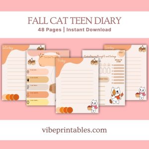 Fall Cat Teen Diary