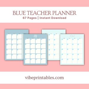 Blue Teacher Planner Or Binder