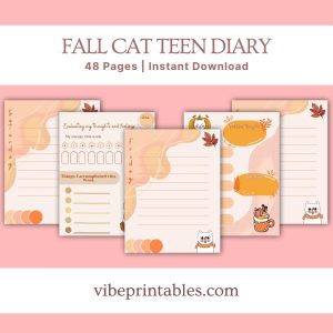 Fall Cat Teen Diary