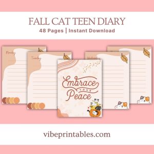 Fall Cat Teen Diary