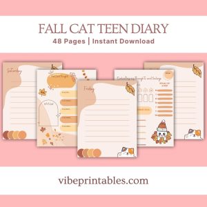 Fall Cat Teen Diary