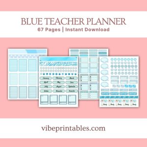 Blue Teacher Planner Or Binder