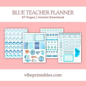 Blue Teacher Planner Or Binder