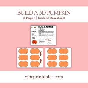 Build A 3D Pumpkin Printable Kids Craft