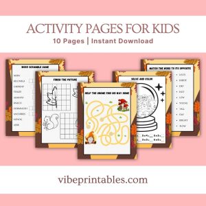 Fall Activity Pages For Kids