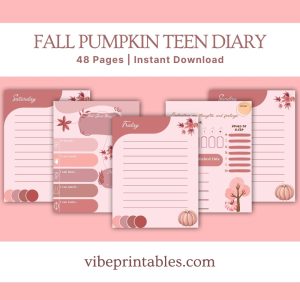 Fall Pumpkin Teen Diary