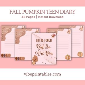 Fall Pumpkin Teen Diary