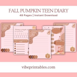 Fall Pumpkin Teen Diary