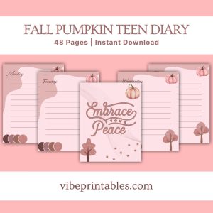 Fall Pumpkin Teen Diary