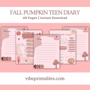 Fall Pumpkin Teen Diary