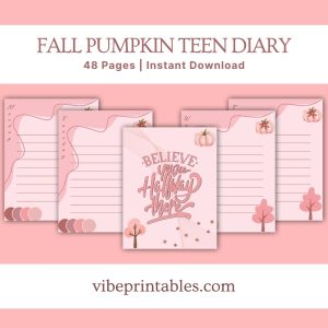 Fall Pumpkin Teen Diary