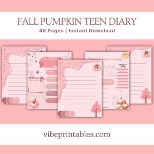 Fall Pumpkin Teen Diary