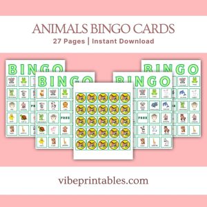 Animals Bingo Cards