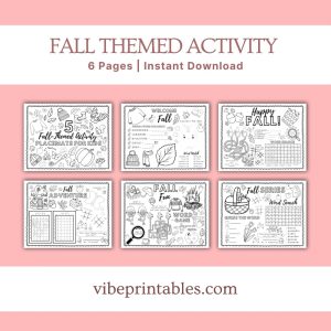 Fall Activity Placemats