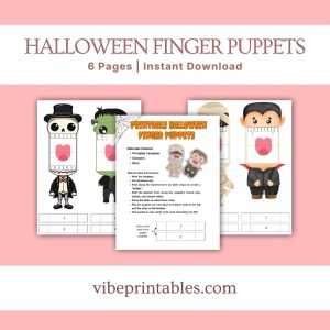 Printable Halloween Finger Puppets