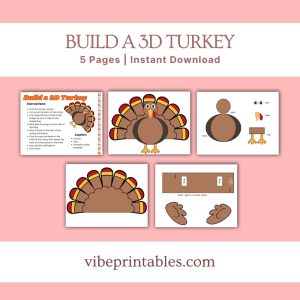 Build A 3D Turkey Kids Craft