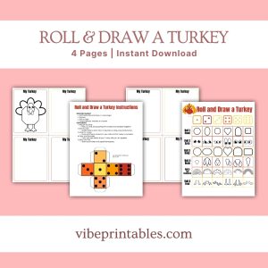 Roll & Draw A Turkey Game