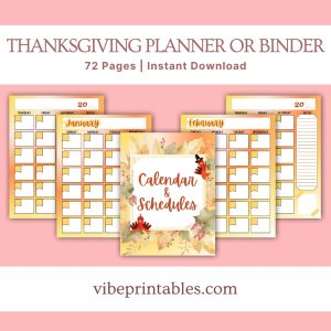 Thanksgiving Planner Or Binder