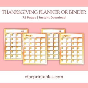 Thanksgiving Planner Or Binder