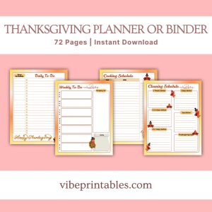 Thanksgiving Planner Or Binder