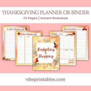 Thanksgiving Planner Or Binder