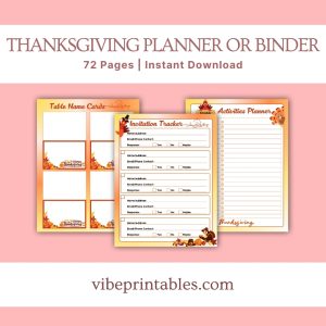 Thanksgiving Planner Or Binder