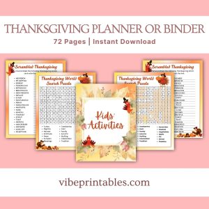 Thanksgiving Planner Or Binder