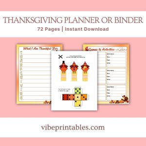 Thanksgiving Planner Or Binder