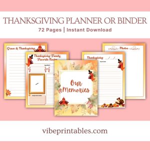 Thanksgiving Planner Or Binder