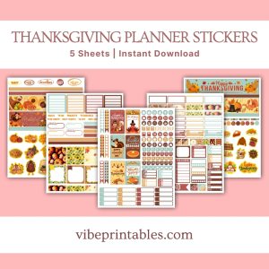 Thanksgiving Planner Stickers Pack