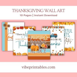 Fall Thanksgiving Banner & Wall Art