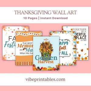 Fall Thanksgiving Banner & Wall Art