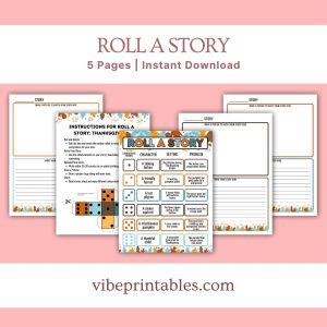 Thanksgiving Theme Roll A Story Game