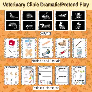 Veterinary Clinic Dramatic Pretend Play Set