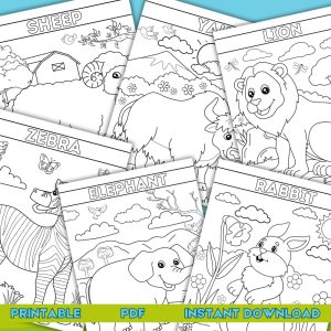 Land Animals Coloring