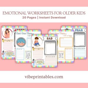 Emotional Worksheets Older Kids