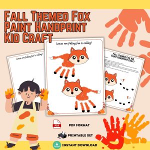 Fall Themed Fox Kid Handprint Craft