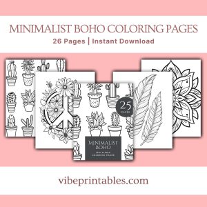 Minimalist Boho Coloring Pages