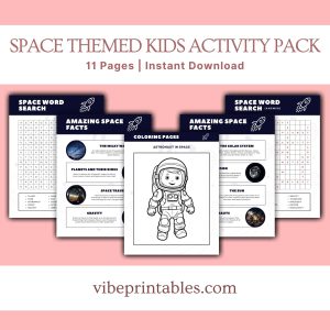 Space Themed Kids Activity Pack