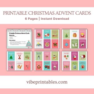 Printable Christmas Advent Cards