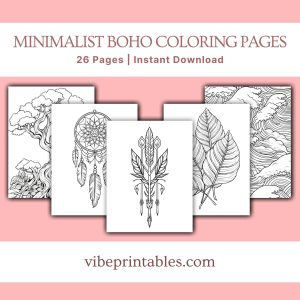 Minimalist Boho Coloring Pages