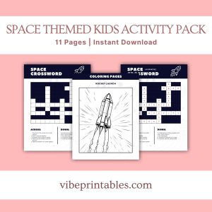 Space Themed Kids Activity Pack