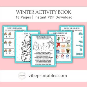 Winter Activity Book For Kids