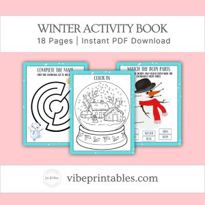 Winter Activity Book For Kids