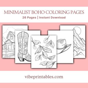 Minimalist Boho Coloring Pages